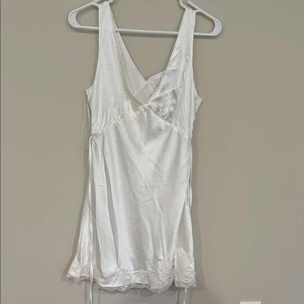 Princess Polly White Satin Slip Dress